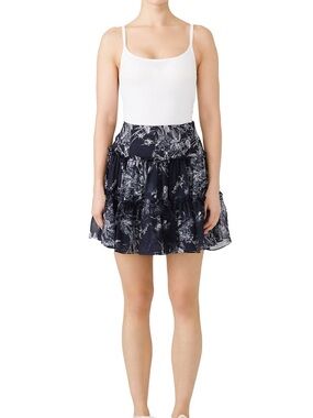 NWT Cinq à Sept Inky Floral Matabele Skirt Size 6